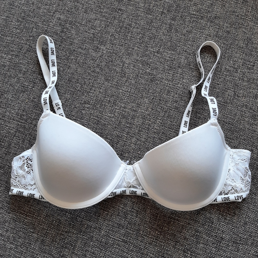 H&M White Padded Bra 34A